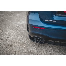 Накладки сплиттеры боковые на задний бампер на Mercedes A W177 A35 AMG